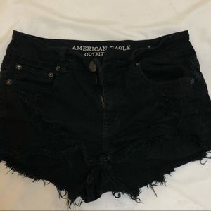 AE black cutoff shorts